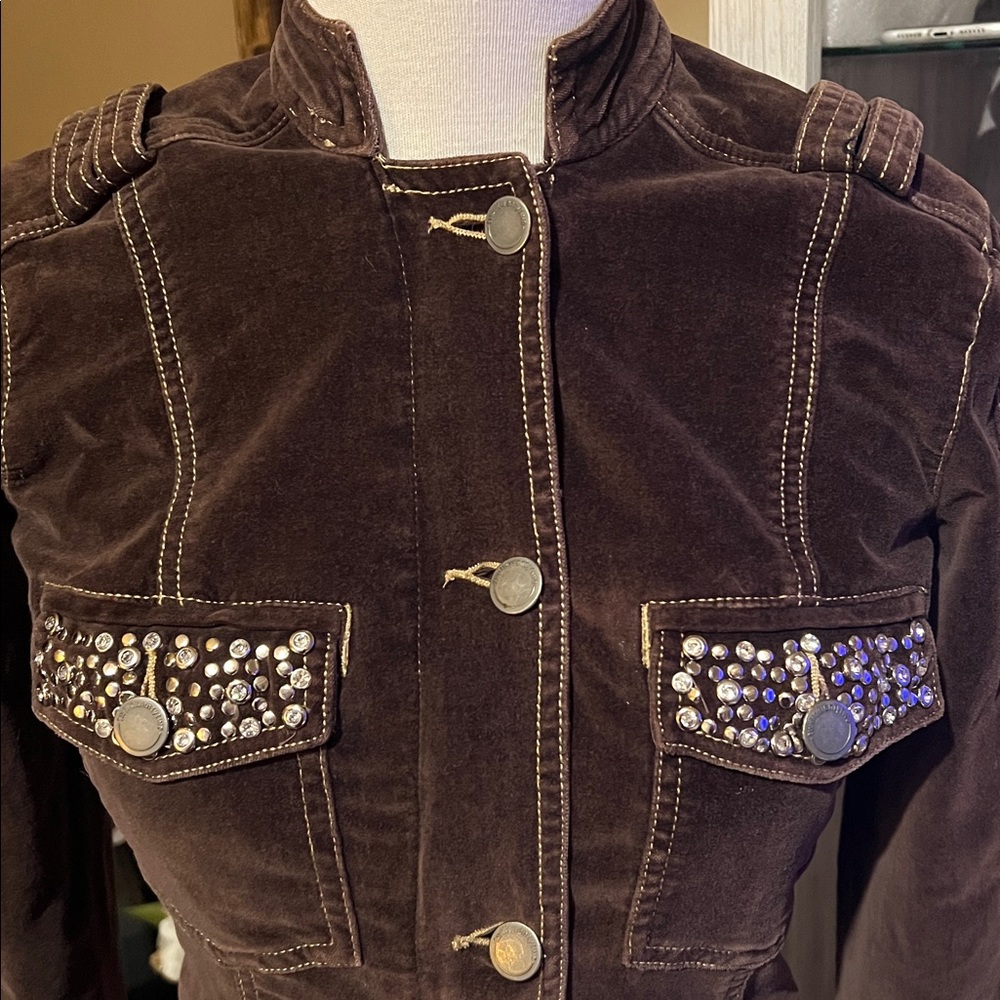 Twill 22 twenty two jacket with studs and bling - Picture 3 of 11